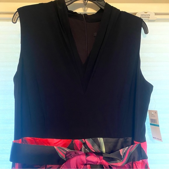 NWT! SLNY Sleeveless Floral Printed Hi-Low Dress - Picture 4 of 7